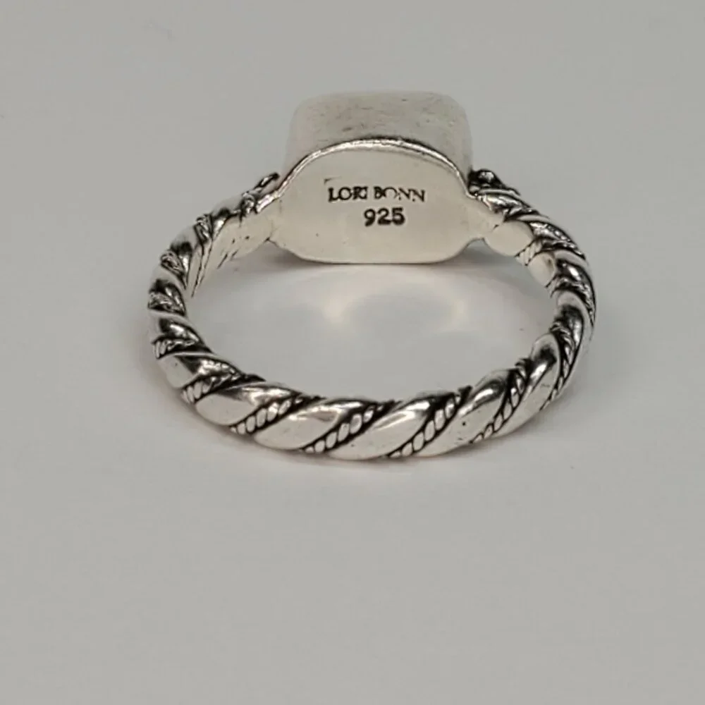 Lori Bonn Green Topaz Sterling Silver Ring, Size 6.75 - Picture 6 of 10